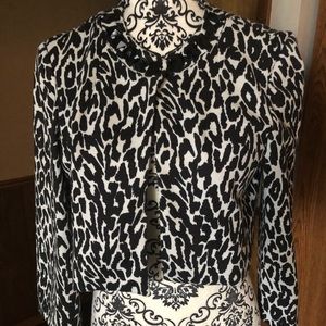 Black and White Leopard Print Jacket